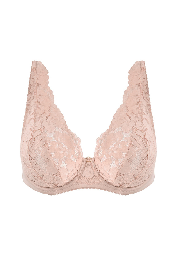 Mediolano Jasmin 19152 bralette melltartó csipke púder V kivágás