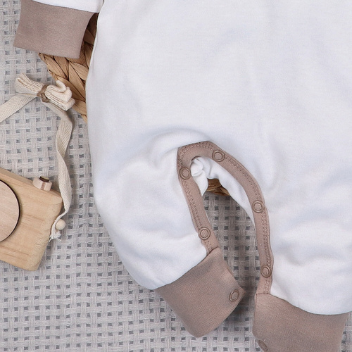 ABN-5509 Sky Journey Nini láb nélküli baba pizsama | Bio pamut, nyomógombos záródással