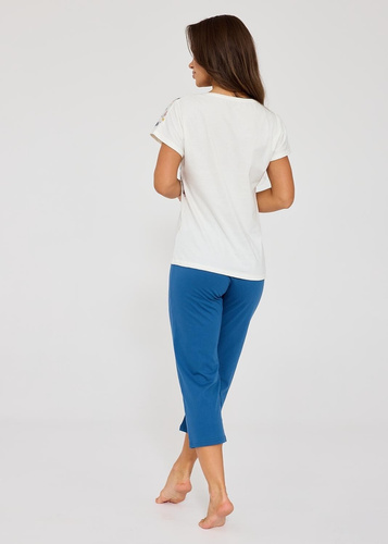 Cornette Floris 369/345 ecru – női pizsama 100% pamut 7/8