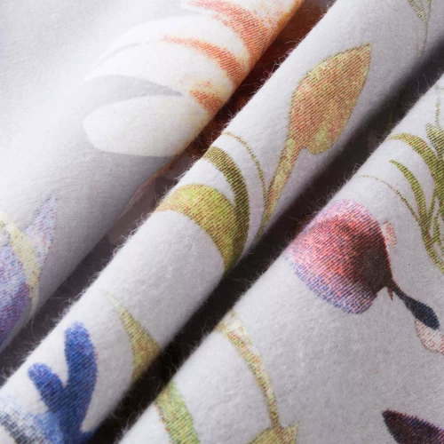 31512/2 Flannelove Darymex szürke, színes, virágos ágyneműgarnitúra, 100% pamut, meleg és puha