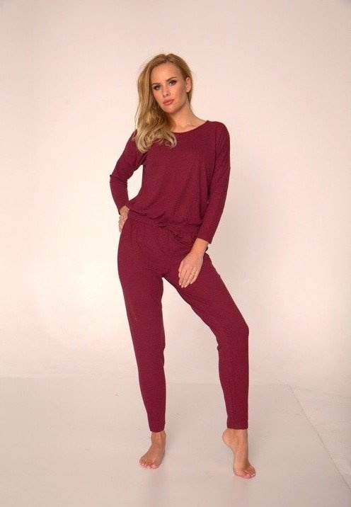 305 Paula női pizsama öltöny - bordó színű