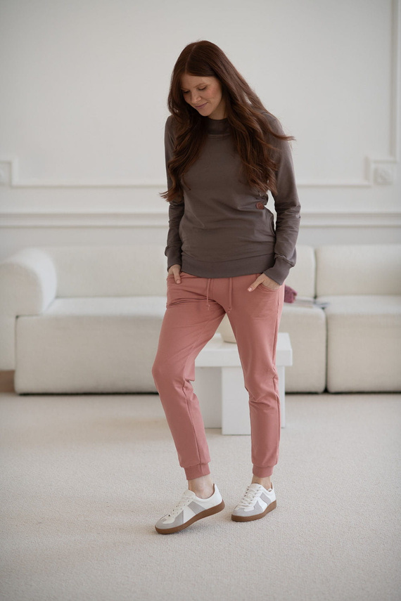 Spodnie dresowe ciążowe Milk&Love herbal rose