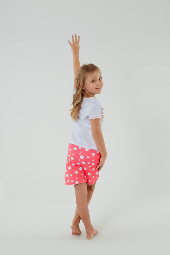 Raba Lány pizsama Italian Fashion - fehér/mályvaszínű mintás pizsama