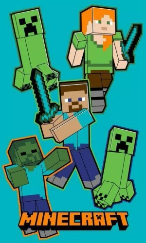 Minecraft Crawler Gyerek törülköző | 100% pamut, 350 g/m², címkével