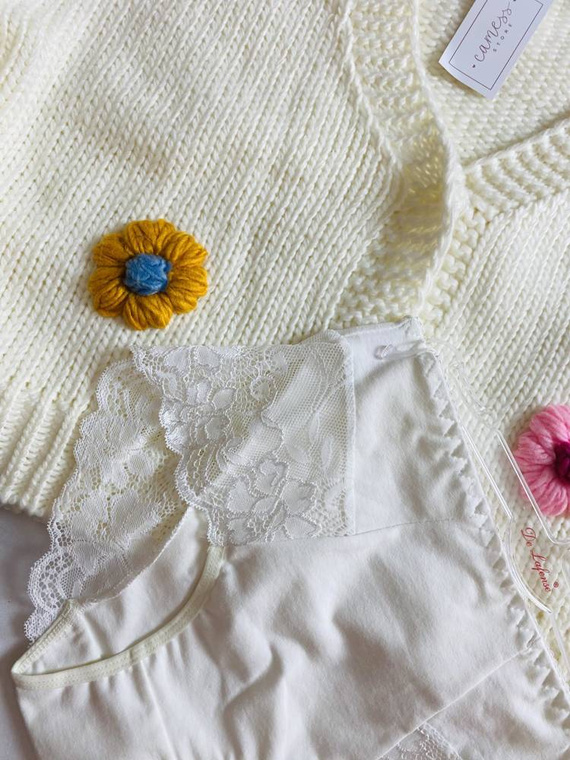 530 Iness Magas szárú alsónadrág De lafense - fehér