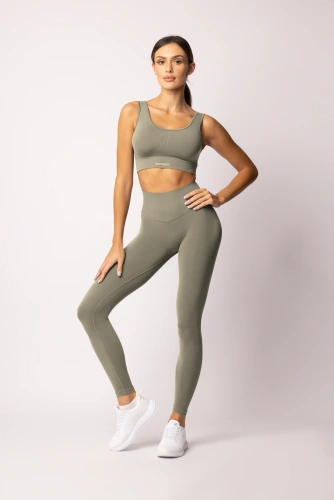 Női leggings SPAIO Flex Innergy 2.0 zöld varrás nélküli, regenerációs támogatással