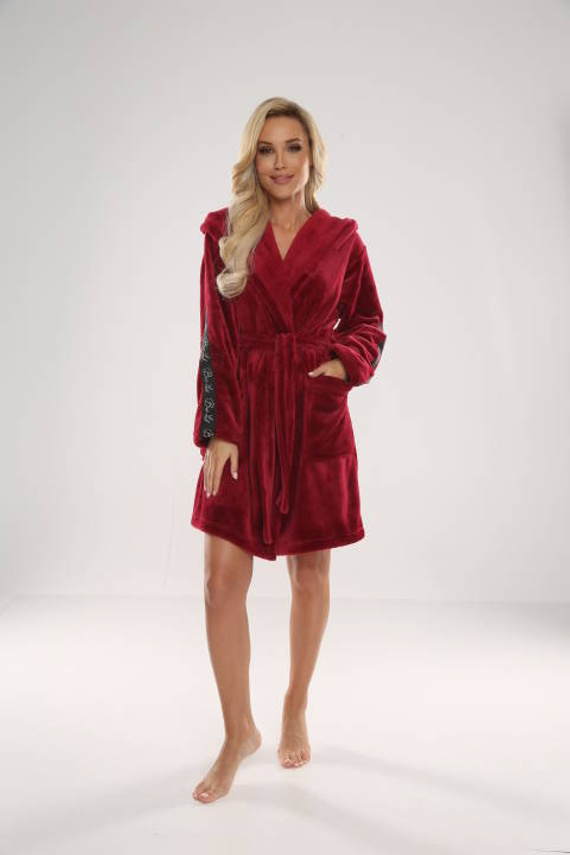 626 Abigail Női rövid köntös Forex - bordó színű