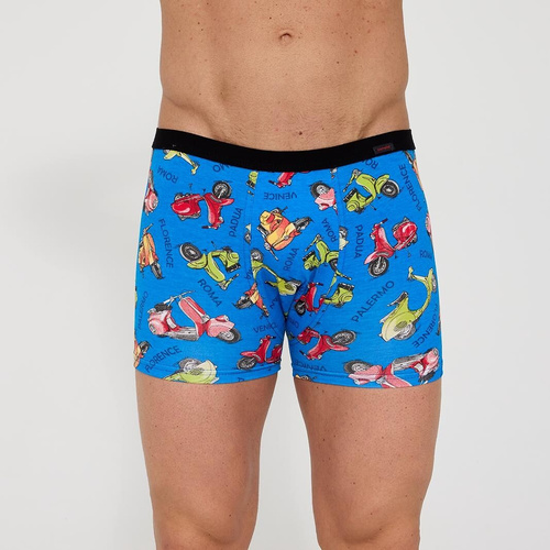 280/253 Vespa Férfi Cornette Tattoo Boxer Shorts - pamut elasztánnal, vidám színes minta, elasztikus alagútban, dobozos csomagolásban