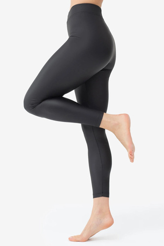 44123 Leggings New York 02 Gatta Black - Átlátszatlan műbőr leggings, Matowe, sziluett modellezés