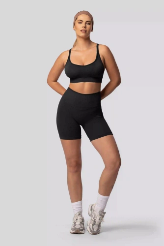 Spaio PUSH-UP PRO alakformáló varrás nélküli női rövidnadrág magas derék black
