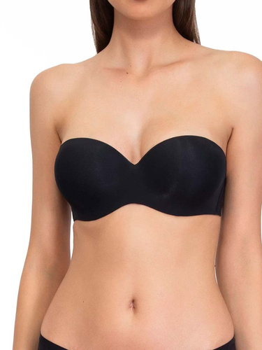 1580 Push-up melltartó Fantastic - bandeau, mikroszálas Sielei fekete