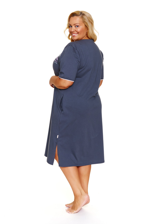 7263 Plus Size Doctor Nap hálóing - grafit, pamut