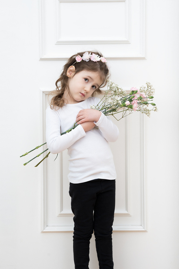 Tosia T-shirt lányoknak, hosszú ujjú olasz divat - fehér