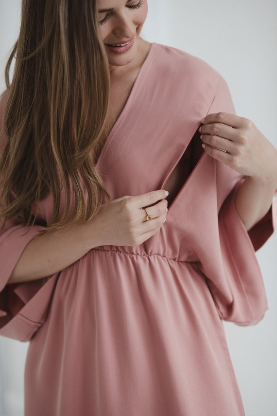 Mama Zen Milk&Love herbal rose - terhességi és szoptatós ruha Tencel anyagból