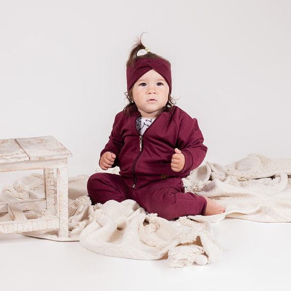 217274 Alisa Nicol melegítőnadrág - pamut, burgundi