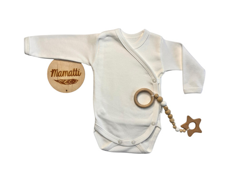 Mamatti baba bodysuit BD14927 - 100% pamut | Hosszú ujjú | OEKO-TEX | Lengyel minőség | Lengyel minőség