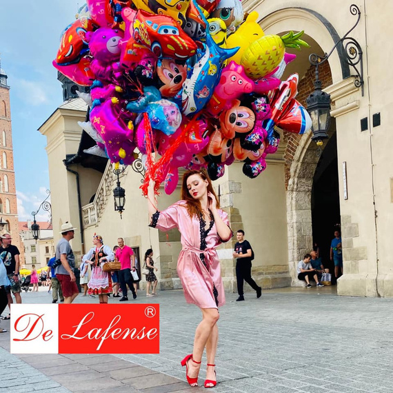 929 Kleoree női fürdőköpeny De Lafense - rózsaszín