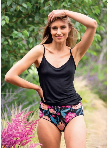 Figs Ava 2256 fekete - klasszikus szabás, sima mikroszálas, kényelmes és finom csipke