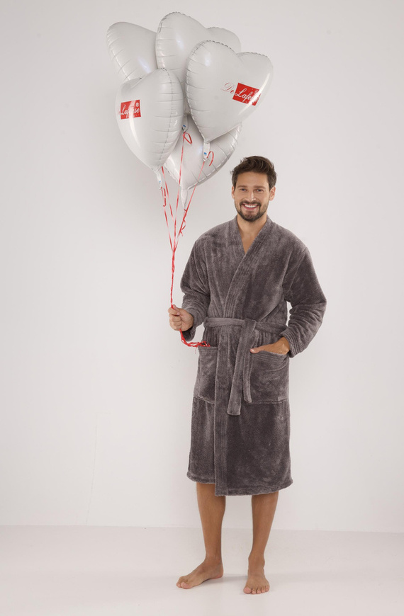 391 Hugo férfi fürdőköpeny De lafense - szürke