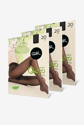 Gatta Q-Eko & Dots 20 den női harisnyanadrág – matt, pöttyös harisnya nero