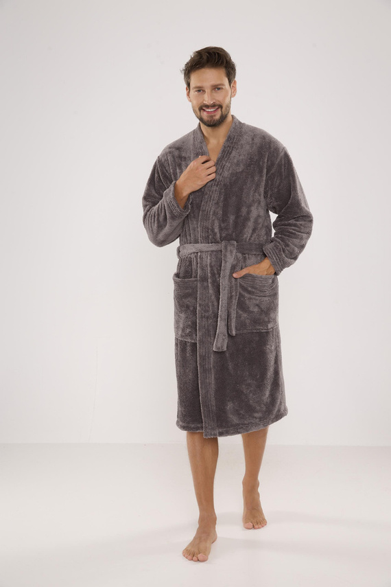 391 Hugo férfi fürdőköpeny De lafense - szürke