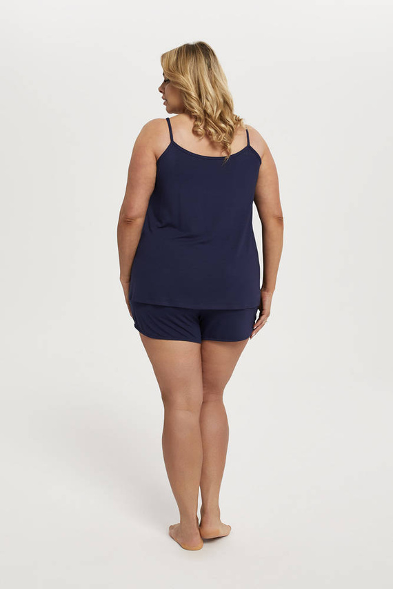 Song Női keskeny pántos pizsama, rövidnadrág Italian Fashion - tengerészkék