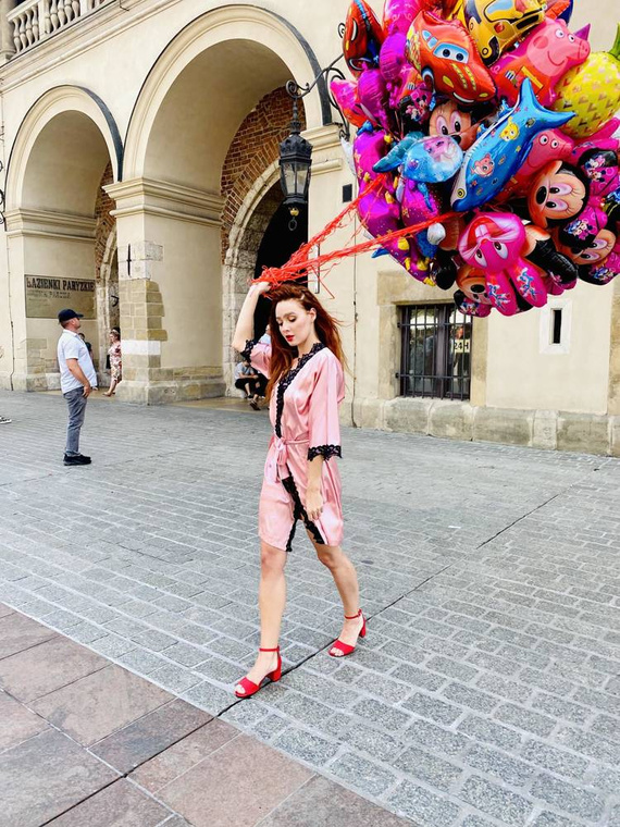 929 Kleoree női fürdőköpeny De Lafense - rózsaszín