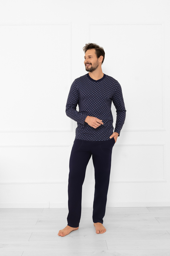 Gerard Italian Fashion férfi pizsama - pamut, hosszú ujjú, hosszú nadrág és nadrág