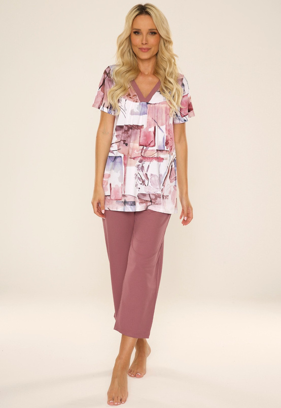 777 Violet Női pizsama De Lafense - bogyós gyümölcsök