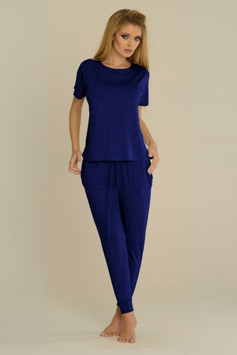 524 Paula Női pizsama De Lafense - sötétkék