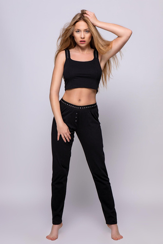 Sensis Tiffany női pizsama szett - fekete