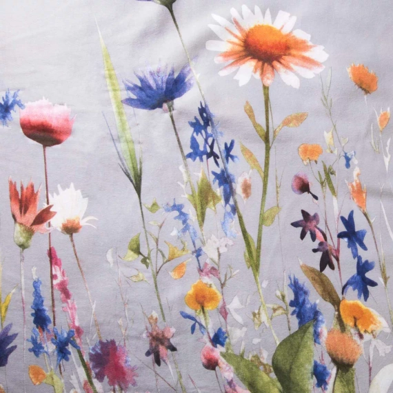 31512/2 Flannelove Darymex szürke, színes, virágos ágyneműgarnitúra, 100% pamut, meleg és puha