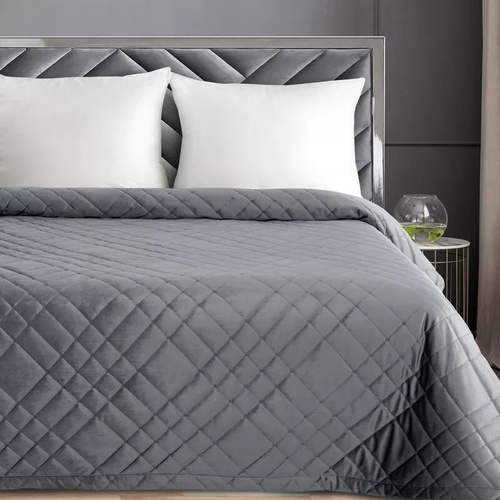 Ria 6 Velúr dekoratív ágytakaró Eurofirany acél