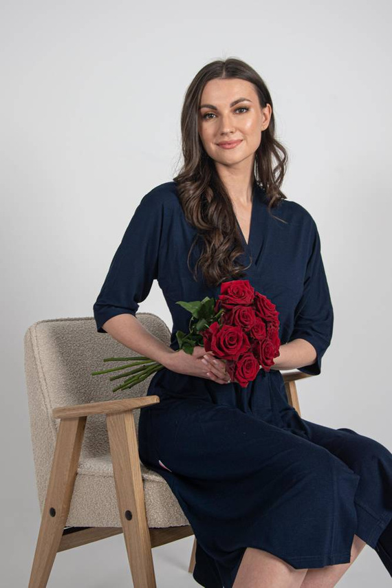 942 Visa Hosszú köntös De Lafense - tengerészkék