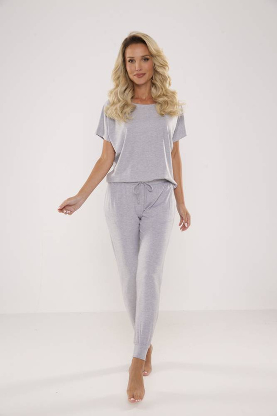 524 Paula Női pizsama De Lafense - világos melange