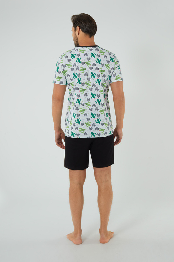 Picos Férfi pizsama Olasz divat - print/fekete