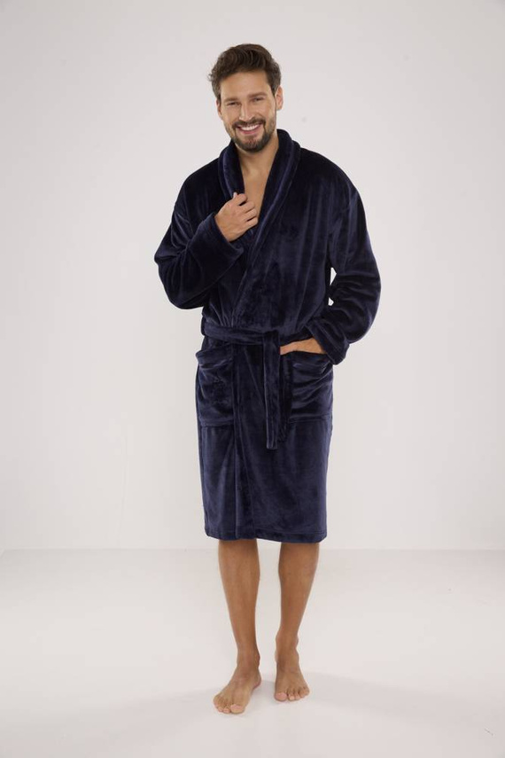 716 Rafael férfi köntös De lafense - tengerészkék