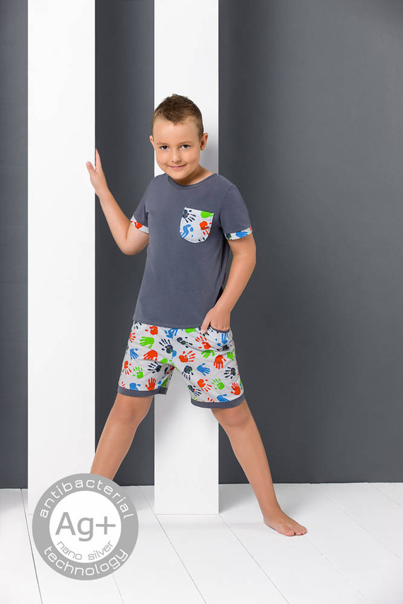 PY2004 Fiú pizsama Passion grafit