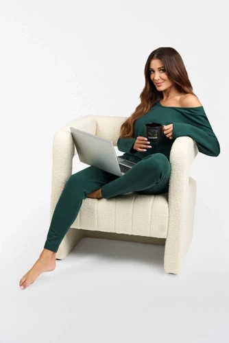 Karina Női hosszú ujjú szett, nadrág Italian Fashion - zöld