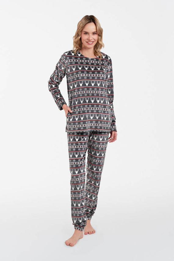 Iceland Fleece női szett olasz divat - grafit nyomtatás