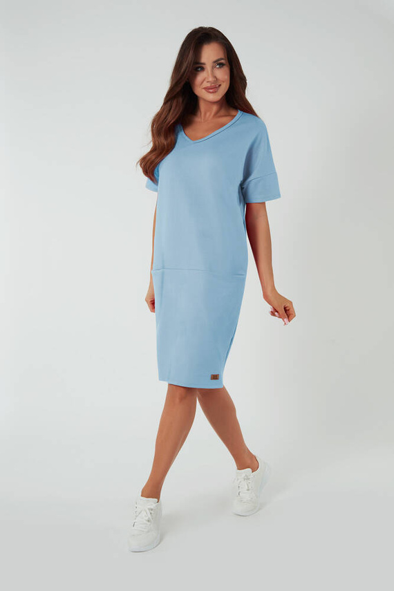 Stella női rövid ujjú tunika Italian Fashion - kék