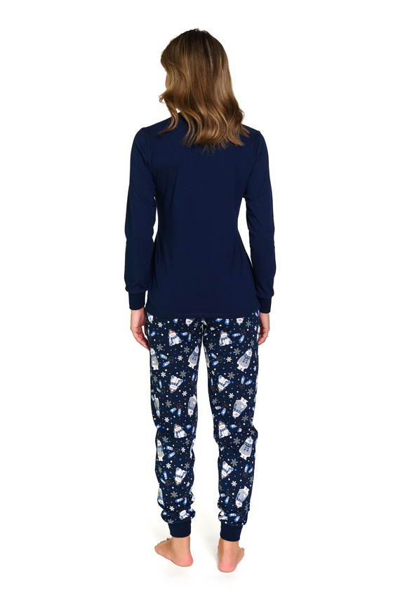 7337 Doctor Nap Cozy Bear női pizsama - pamut, hosszú ujjú, hosszú nadrág és nadrág
