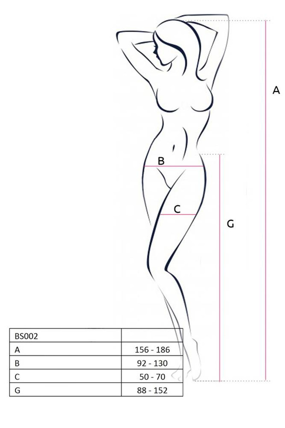 S029 Bodystocking harisnyák Passion fekete