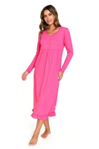 7318 Doctor Nap - Terhességi és szoptatós hálóing pamutból | Lengyel gyártmány - bazsarózsa