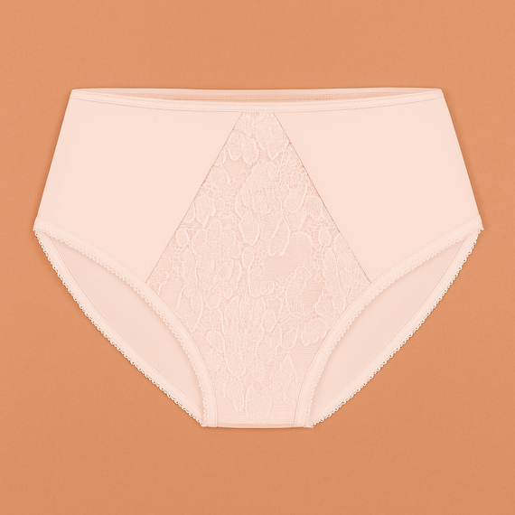 VF-435 - Női csipkés magas derekú bugyi Vena nude