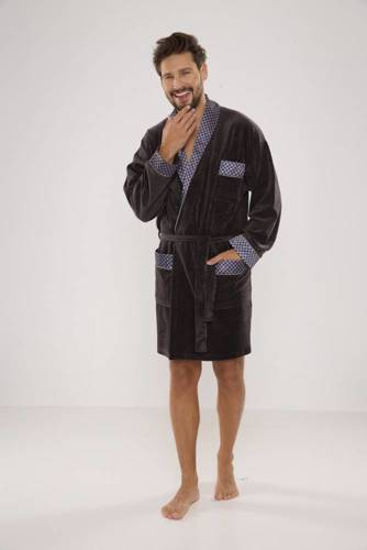 772 Bonjour férfi forex fürdőköpeny - grafit