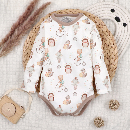 ABN-5583 Circus Baby bodysuit by Nini - 100% organikus pamut, puha a bőrön, lengyel gyártás
