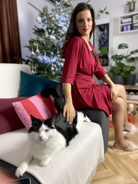 871 Visa Női fürdőköpeny Forex - bordó színű