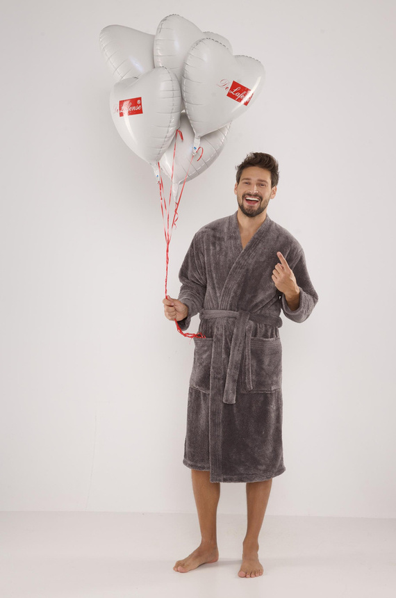 391 Hugo férfi fürdőköpeny De lafense - szürke