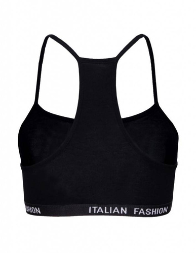 Nikola Lány melltartó, keskeny pántos olasz divat - fekete